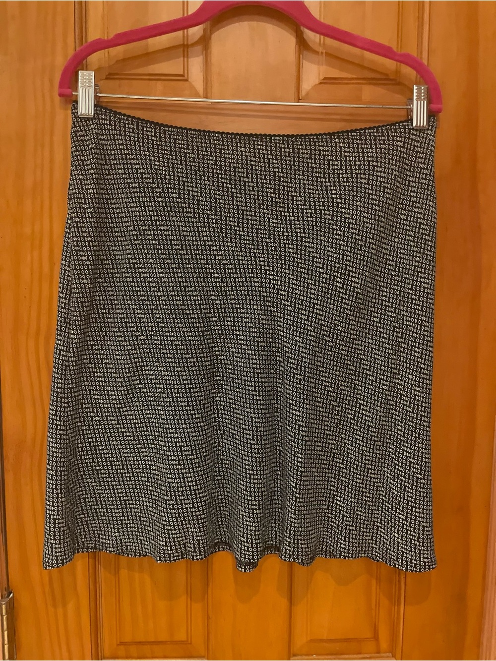 United Colors Of Benetton Black and White Textured A-Line Skirt